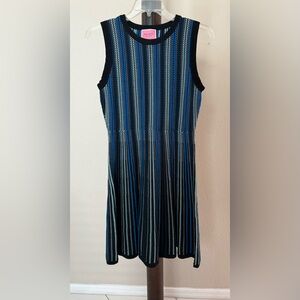Kate Spade Blue Pleated Midi Dress